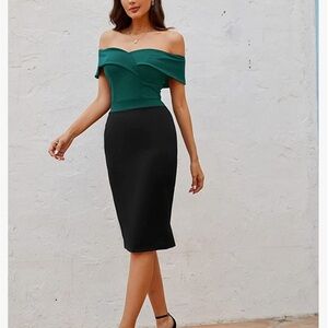 Bodycon Midi Cocktail Party Dress
